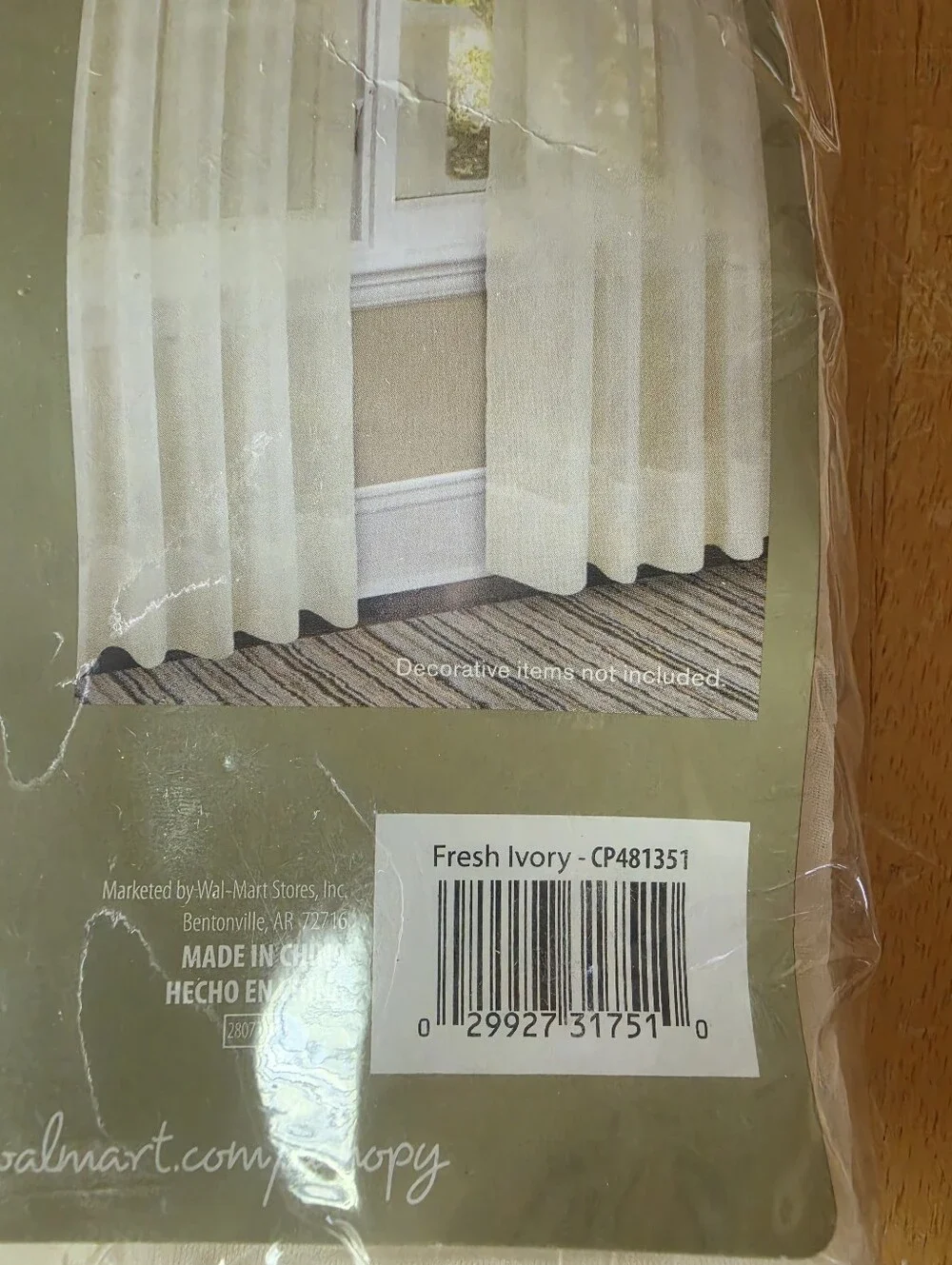Canopy Crushed Voile Drapery Panel Fresh Ivory Color